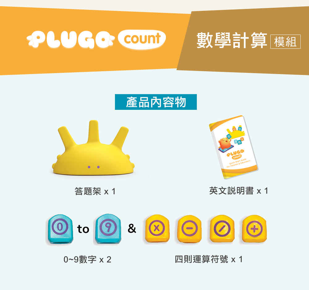 PLUGO 互動式益智模組 數學計算 (不含底板) PLUGO 互動式益智模組 數學計算 (不含底板)